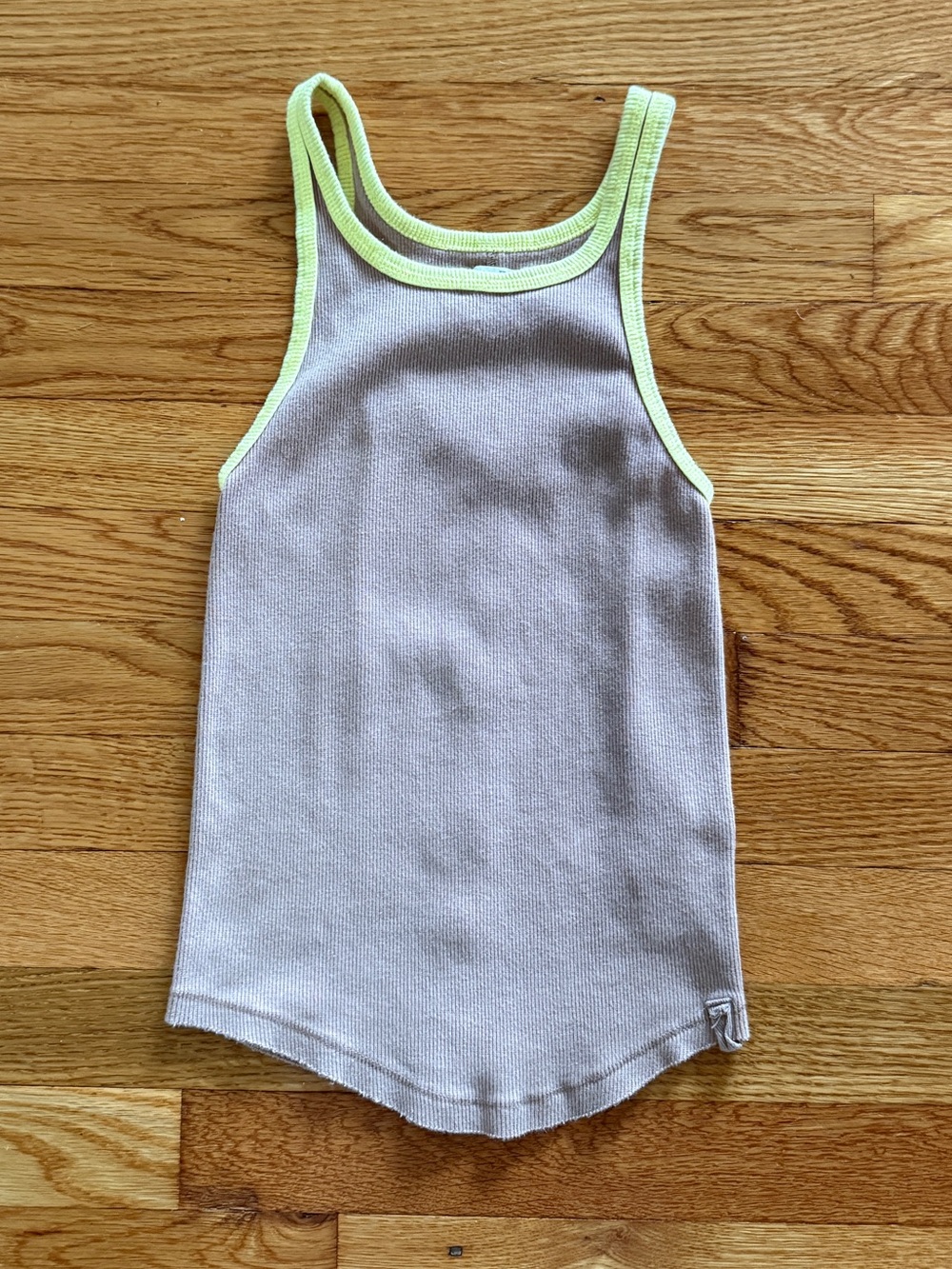 We The Free Brown Tank with Yellow Trim